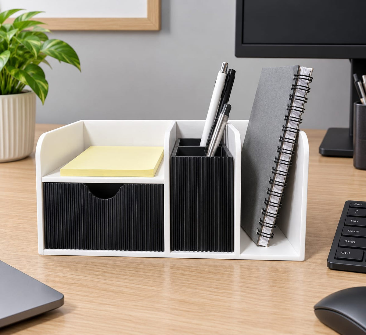 Papris A5 Desk Organiser with Drawer & Penholder