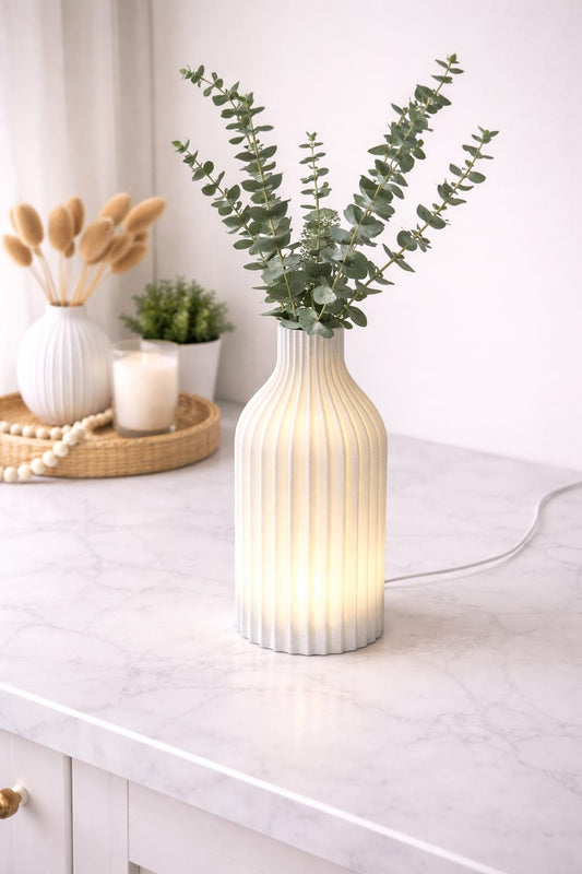 Illumina Grey Marble Vase/Lamp