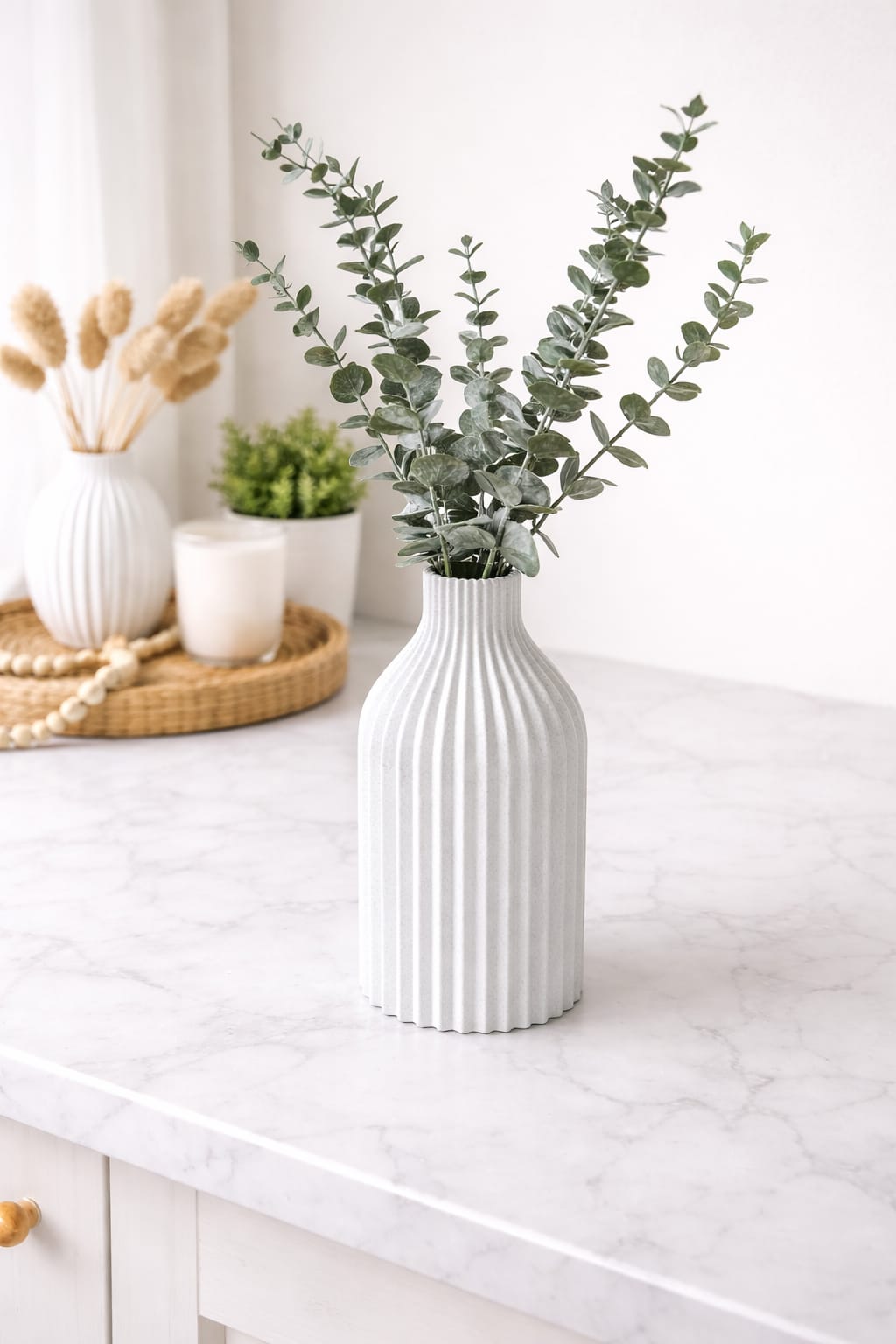 Illumina Grey Marble Vase/Lamp
